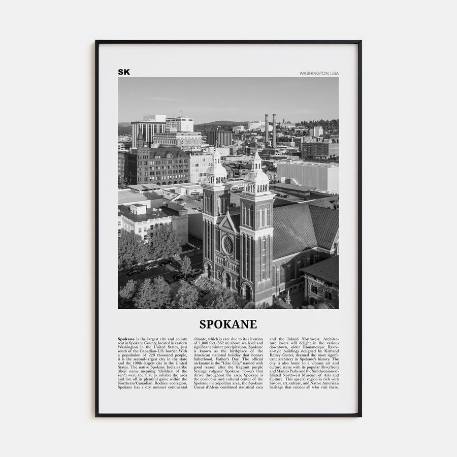 Spokane Travel B&W No 1 Poster