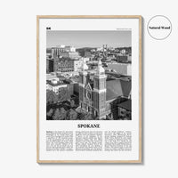 Spokane Print Black and White No 1, Spokane Wall Art, Spokane Poster, Spokane Photo, Spokane Décor, Washington, USA, United States, America