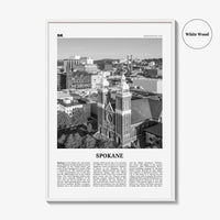 Spokane Print Black and White No 1, Spokane Wall Art, Spokane Poster, Spokane Photo, Spokane Décor, Washington, USA, United States, America