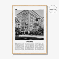 Spokane Print Black and White No 2, Spokane Wall Art, Spokane Poster, Spokane Photo, Spokane Décor, Washington, USA, United States