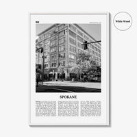 Spokane Print Black and White No 2, Spokane Wall Art, Spokane Poster, Spokane Photo, Spokane Décor, Washington, USA, United States