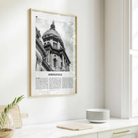 Springfield Print Black and White Illinois, Springfield Wall Art, Springfield Poster, Springfield Photo, Springfield Map, United States