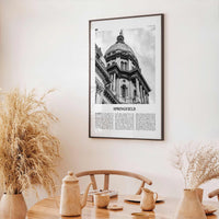 Springfield Print Black and White Illinois, Springfield Wall Art, Springfield Poster, Springfield Photo, Springfield Map, United States
