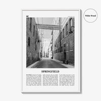 Springfield Print Black and White Missouri, Springfield Wall Art, Springfield Poster, Springfield Photo, Springfield Wall Décor, USA