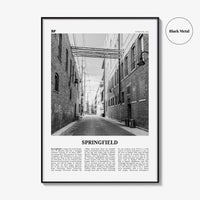 Springfield Print Black and White Missouri, Springfield Wall Art, Springfield Poster, Springfield Photo, Springfield Wall Décor, USA