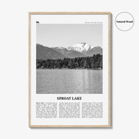 Sproat Lake Print Black and White, Sproat Lake Wall Art, Sproat Lake Poster, Sproat Lake Photo, Sproat Lake Wall Décor, Sproat Lake Map
