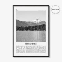 Sproat Lake Print Black and White, Sproat Lake Wall Art, Sproat Lake Poster, Sproat Lake Photo, Sproat Lake Wall Décor, Sproat Lake Map