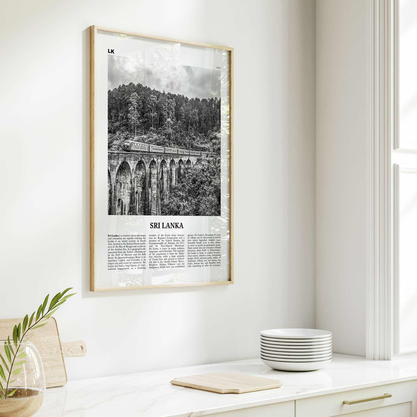 Sri Lanka Print Black and White, Sri Lanka Wall Art, Sri Lanka Poster, Sri Lanka Photo, Sri Jayawardenepura, Kotte, Asia