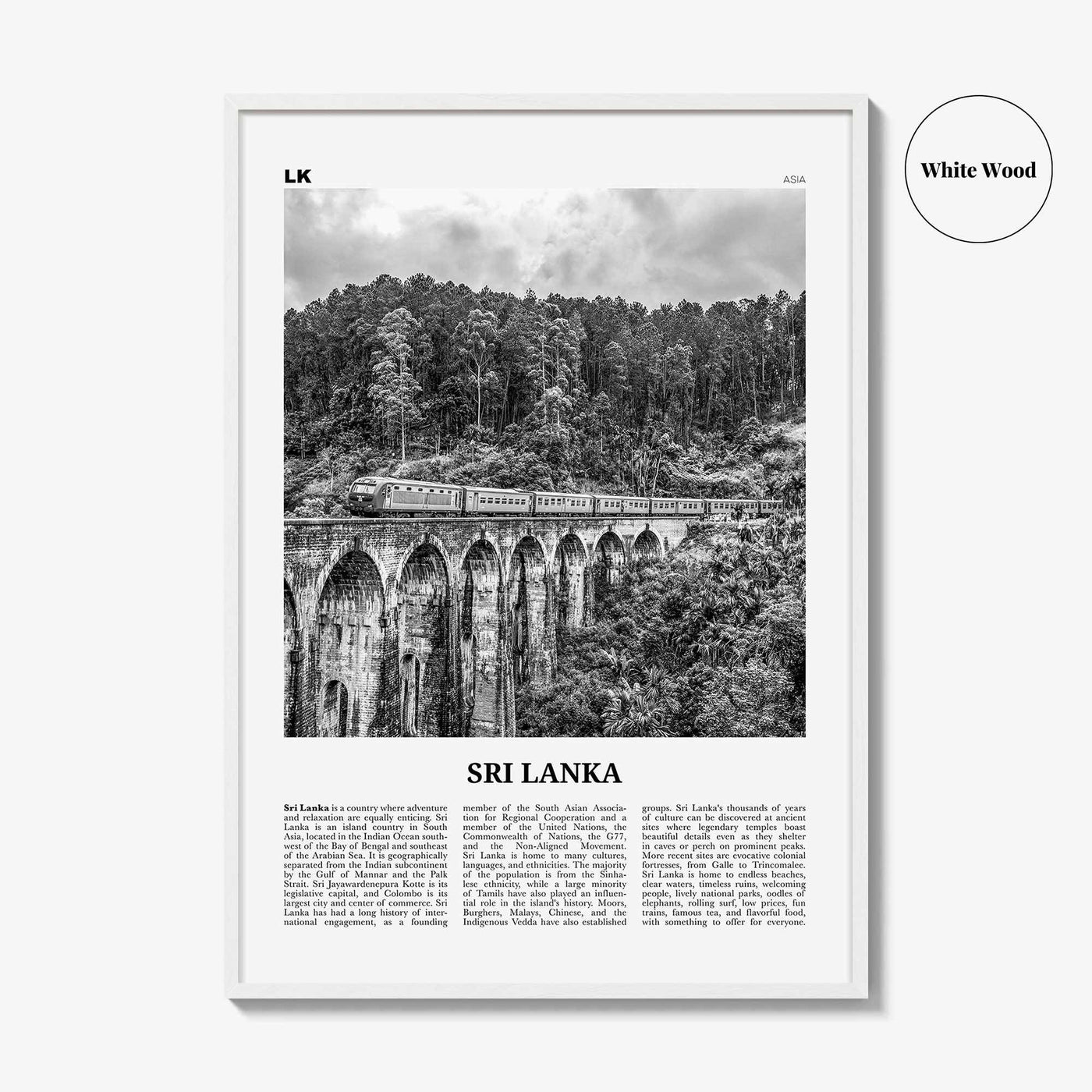 Sri Lanka Print Black and White, Sri Lanka Wall Art, Sri Lanka Poster, Sri Lanka Photo, Sri Jayawardenepura, Kotte, Asia