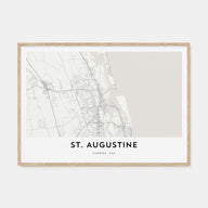 St. Augustine Map Landscape Poster