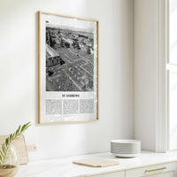 St Andrews Print Black and White, St Andrews Wall Art, St Andrews Poster, St Andrews Photo, Wall Décor, St Andrews Map, Scotland, UK