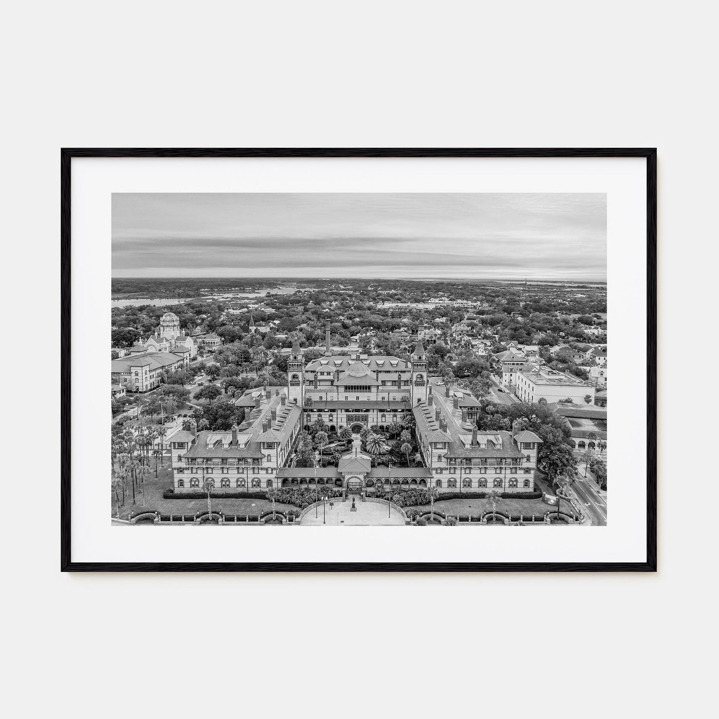 St. Augustine Landscape B&W Poster
