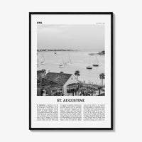 St Augustine Print Black and White No 1, St Augustine Wall Art, St Augustine Poster, Saint Augustine, Florida, USA, United States