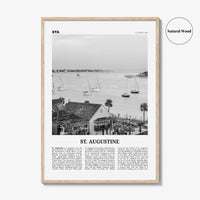 St Augustine Print Black and White No 1, St Augustine Wall Art, St Augustine Poster, Saint Augustine, Florida, USA, United States