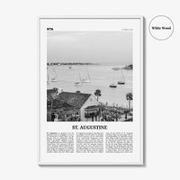 St Augustine Print Black and White No 1, St Augustine Wall Art, St Augustine Poster, Saint Augustine, Florida, USA, United States