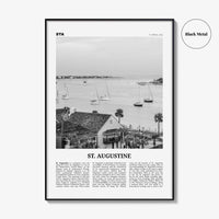 St Augustine Print Black and White No 1, St Augustine Wall Art, St Augustine Poster, Saint Augustine, Florida, USA, United States