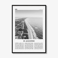 St Augustine Print Black and White No 2, St Augustine Wall Art, St Augustine Poster, Saint Augustine, Florida, USA, United States