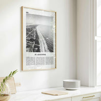 St Augustine Print Black and White No 2, St Augustine Wall Art, St Augustine Poster, Saint Augustine, Florida, USA, United States