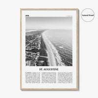 St Augustine Print Black and White No 2, St Augustine Wall Art, St Augustine Poster, Saint Augustine, Florida, USA, United States