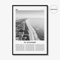 St Augustine Print Black and White No 2, St Augustine Wall Art, St Augustine Poster, Saint Augustine, Florida, USA, United States