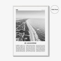 St Augustine Print Black and White No 2, St Augustine Wall Art, St Augustine Poster, Saint Augustine, Florida, USA, United States