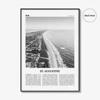 St Augustine Print Black and White No 2, St Augustine Wall Art, St Augustine Poster, Saint Augustine, Florida, USA, United States