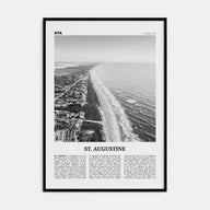 St. Augustine Travel B&W No 2 Poster