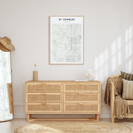 St. Charles, Illinois Map Portrait Poster