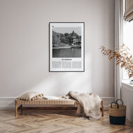 St. Charles, Illinois Travel B&W Poster