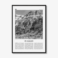 St Gallen Print Black and White, St Gallen Wall Art, St Gallen Poster, St Gallen Photo, St Gallen Wall Décor, St Gallen Map, Switzerland