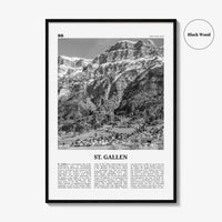 St Gallen Print Black and White, St Gallen Wall Art, St Gallen Poster, St Gallen Photo, St Gallen Wall Décor, St Gallen Map, Switzerland