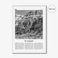 St Gallen Print Black and White, St Gallen Wall Art, St Gallen Poster, St Gallen Photo, St Gallen Wall Décor, St Gallen Map, Switzerland