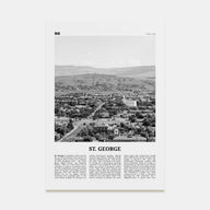 St. George Travel B&W Poster