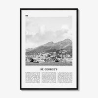 St Georges Print Black and White, St. George's Wall Art, St. George's Poster, St. George's Photo, St. George's Wall Décor, Grenada