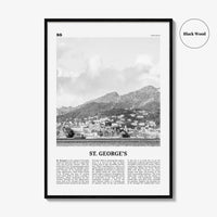 St Georges Print Black and White, St. George's Wall Art, St. George's Poster, St. George's Photo, St. George's Wall Décor, Grenada