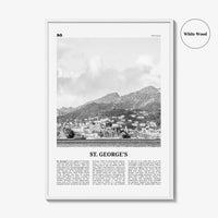 St Georges Print Black and White, St. George's Wall Art, St. George's Poster, St. George's Photo, St. George's Wall Décor, Grenada