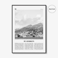 St Georges Print Black and White, St. George's Wall Art, St. George's Poster, St. George's Photo, St. George's Wall Décor, Grenada