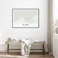 St. Ives Map Landscape Poster