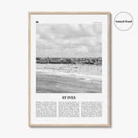 St Ives Print Black and White, St Ives Wall Art, St Ives Poster, St Ives Photo, St Ives Décor, Cornwall, Porth Ia, England, United Kingdom