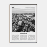 St. John's Travel B&W Poster