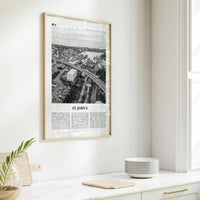 St Johns Print Black and White, St. John’s Wall Art, St. Johns Poster, St. John’s Photo, St. John’s Wall Décor, Saint Johns, Canada