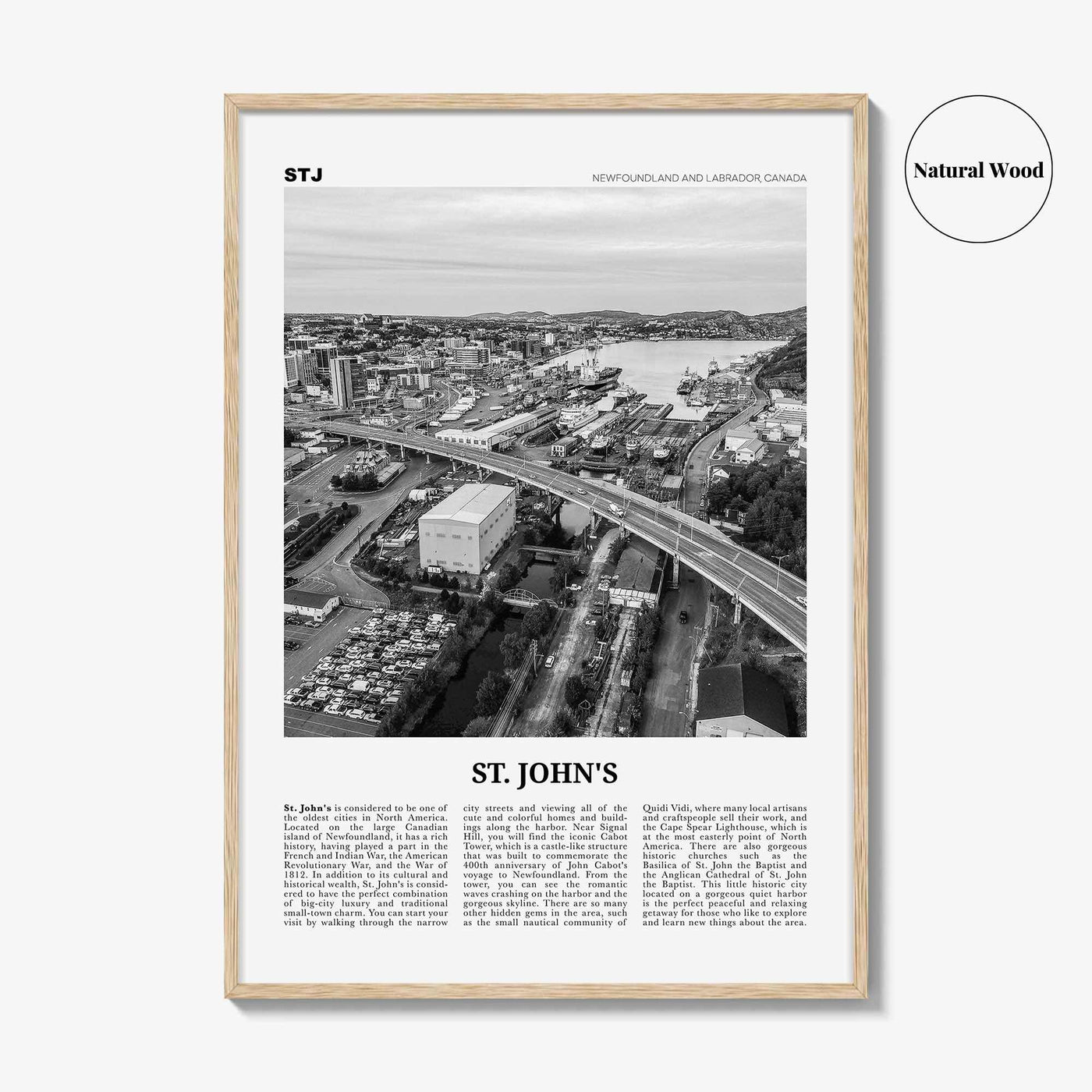 St Johns Print Black and White, St. John’s Wall Art, St. Johns Poster, St. John’s Photo, St. John’s Wall Décor, Saint Johns, Canada