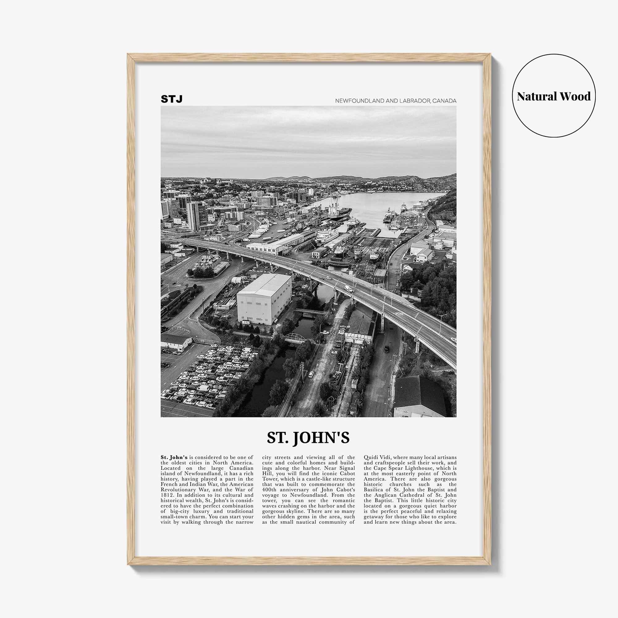 St Johns Print Black and White, St. John’s Wall Art, St. Johns Poster, St. John’s Photo, St. John’s Wall Décor, Saint Johns, Canada