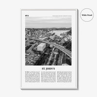 St Johns Print Black and White, St. John’s Wall Art, St. Johns Poster, St. John’s Photo, St. John’s Wall Décor, Saint Johns, Canada