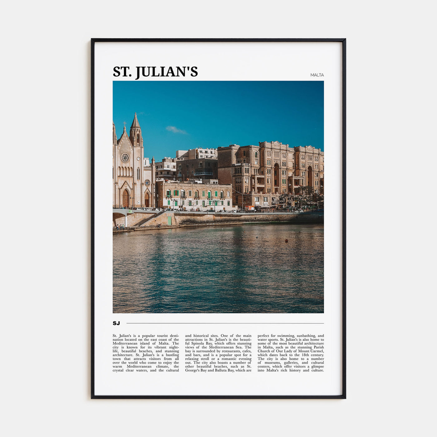 St. Julian's Travel Color Poster