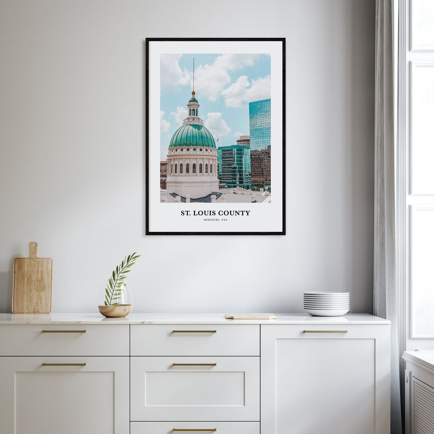 St. Louis County Portrait Color Poster