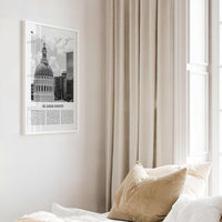 St Louis County Print Black and White, St Louis County Wall Art, St Louis County Poster, St Louis Photo, St Louis Wall Décor, St Louis Map