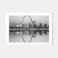 St. Louis Landscape B&W Poster