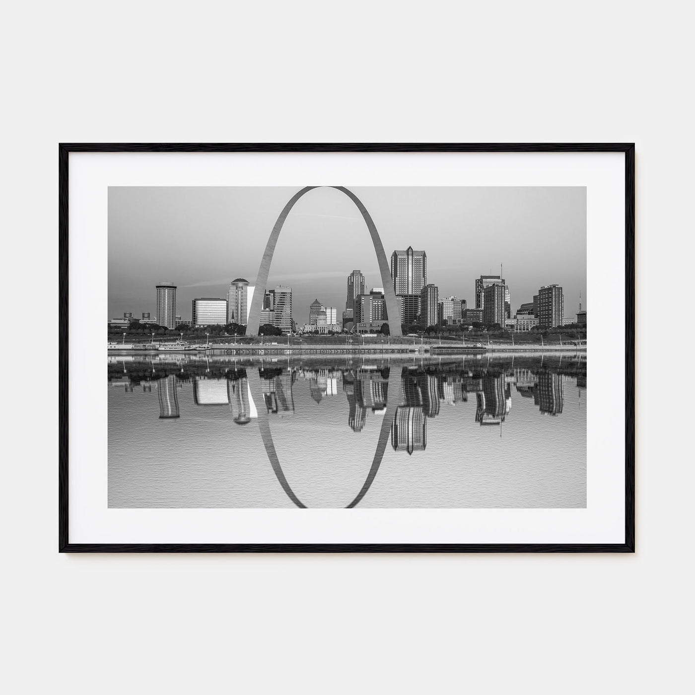 St. Louis Landscape B&W Poster