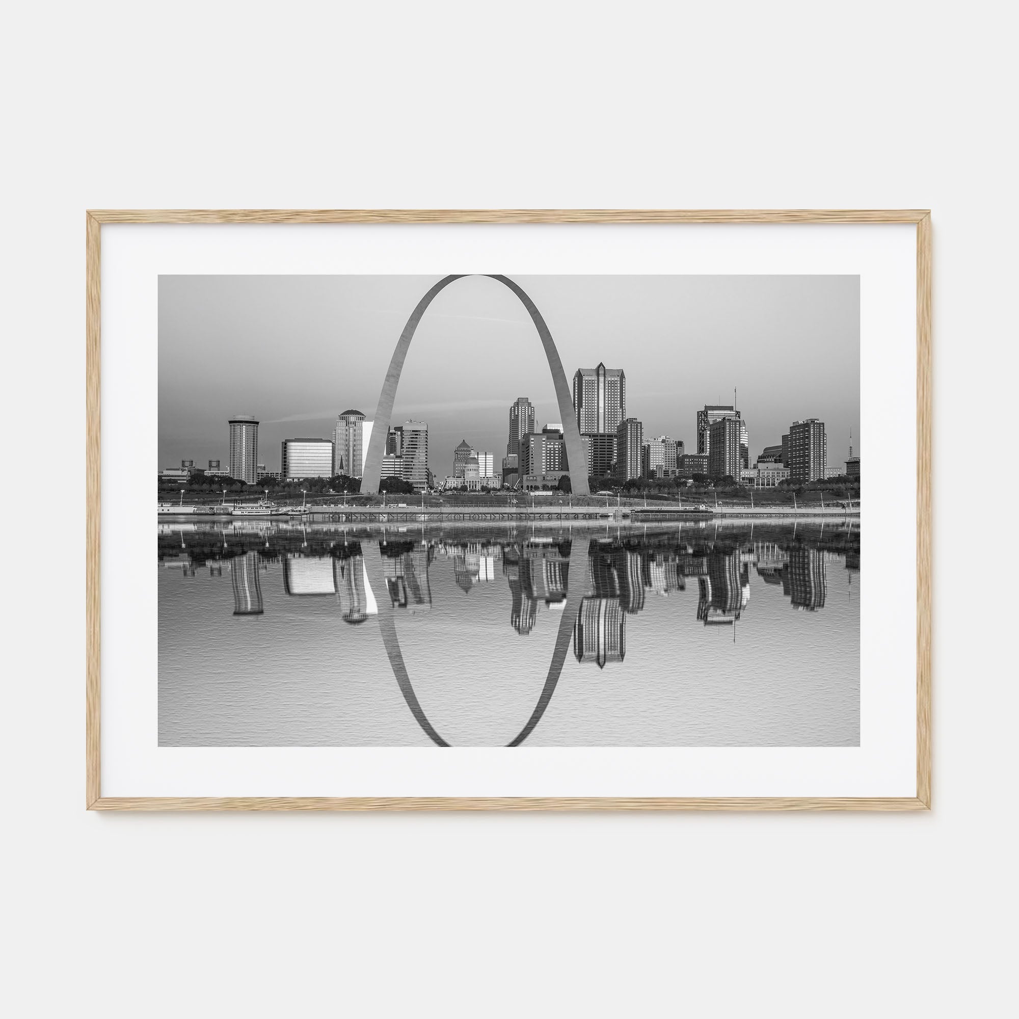 St. Louis Landscape B&W Poster
